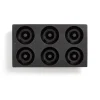 Moule à donuts en silicone Lékué lot de 6, Noir