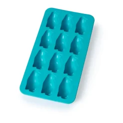 Moule à glaçons avec couvercle turquoise Lékué, Pingouin