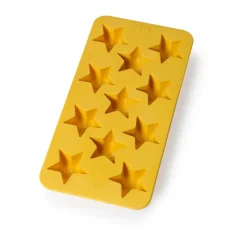 Moule à glaçons avec couvercle jaune Lékué, Étoiles