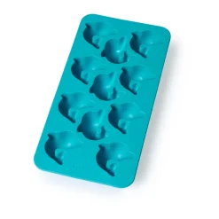 Moule à glaçons avec couvercle turquoise Lékué, Dauphin