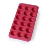 Moule à glaçons rond en silicone avec couvercle Lékué, Rouge
