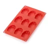Moule à madeleines en silicone Lékué lot de 9, Rouge