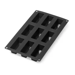 Moule à mini-gâteaux en silicone Lékué lot de 9, Noir