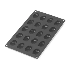 Moule à mini-madeleines en silicone Lékué lot de 20, Noir