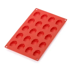Moule à mini-madeleines en silicone Lékué lot de 20, Rouge