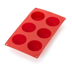 Moule à muffins en silicone Lékué lot de 6, Rouge