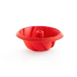Moule à savarin en spirale en silicone Lékué, Rouge