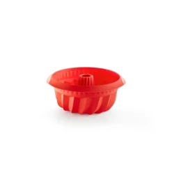 Moule à savarin profond en silicone Lékué Ø22 cm, Rouge