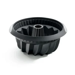 Moule à savarin profond en silicone Lékué Ø22 cm, Noir
