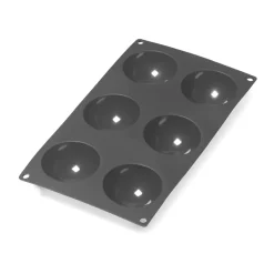 Moule demi-sphère en silicone Lékué lot de 6, Noir