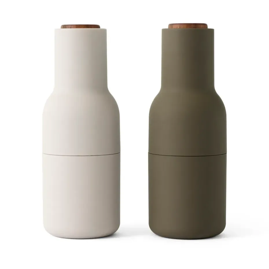 Moulin à poivre et à sel Bottle Grinder lot de 2, Hunting green-beige