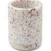 Mug à brosse à dents Humdakin Terrazzo 10 cm, White-brown