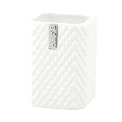 Mug à brosse à dents Marion 10,5 cm, White-silver