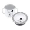 Mug avec bec & sous-tasse avec ventouse Mumin Vatten & Bad, Gris