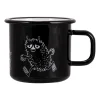 Mug en émail Stinky 37 cl, Noir