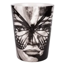 Mug Golden Butterfly 35 cl, Black-white