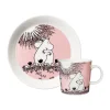 Mug Moomin 30 ans & assiette Kärlek, 2 pièces