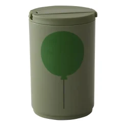 Mug thermos avec paille 33 cl Design Letters, Vert forêt