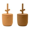 Mug Wally avec paille peekaboo, lot de 2, Moutarde