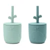 Mug Wally avec paille peekaboo, lot de 2, Bleu