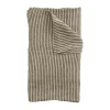 Nappe en lin Stripe 150x300 cm, Noir-sable