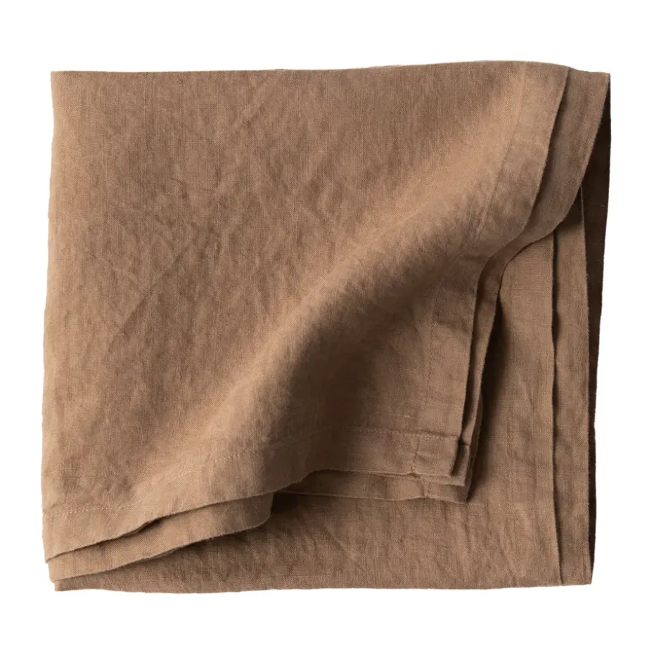 Nappe en lin 175x175 cm, Hazelnut