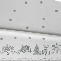 Nappe Julemorgen, Blanc-vert, 140x240 cm