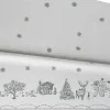 Nappe Julemorgen, Blanc-vert, 140x300 cm