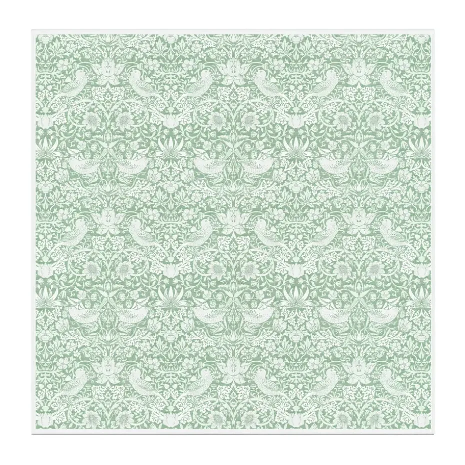 Nappe Strawberry Thief 150x150 cm, Vert