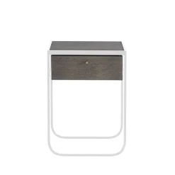 Nati Tati Drawer table de chevet, white, chêne fumé