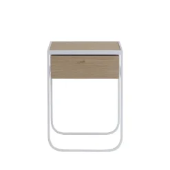 Nati Tati Drawer table de chevet, white, chêne laqué blanc