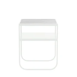 Nati Tati table de chevet, marble blanc, support white