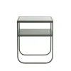 Nati Tati table de chevet, marbre blanc, support green khaki