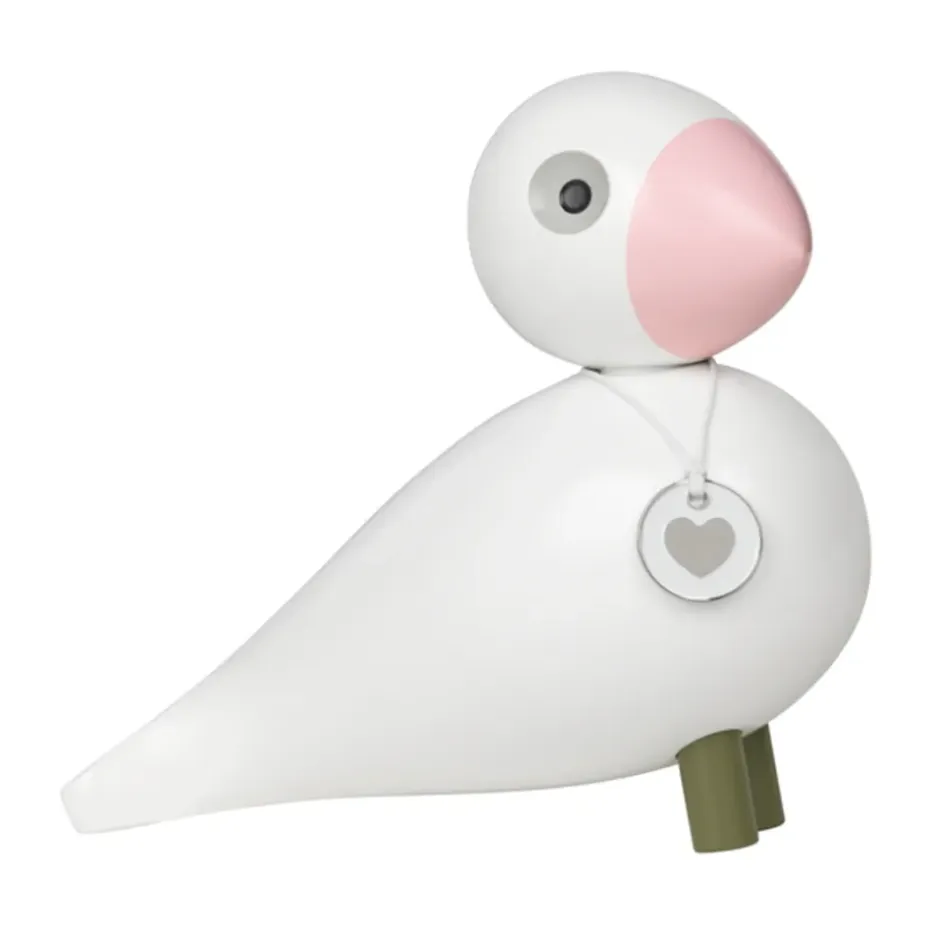 Oiseau chanteur Love Kay Bojesen, Blanc-rose