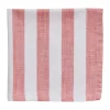 Olivia serviette en coton 40x40 cm, Off White-Dark Coral