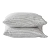 Oreiller Stonewashed linen 50x60 cm Lot de 2, Grey-white