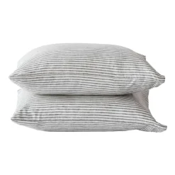 Oreiller Stonewashed linen 50x60 cm Lot de 2, Grey-white