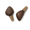 Pack de 2 bouchons de bouteilles de vin Cairn, brun foncé