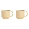 Pack de 2 tasses à espresso Yuka, Beurre