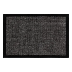 Paillasson en sisal noir Jenny, 60x90 cm