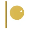 Pailles avec couvercle Design Letters, Mustard