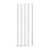 Pailles Viva + brosse de nettoyage lot de 5, Clair