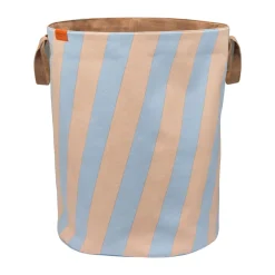 Panier à linge Nova Arte 40x40x50 cm, Bleu clair-rose poudré