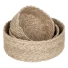 Panier à pain Twisted Lot de 3, Nature-gris