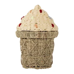 Panier Cillie avec couvercle 28x41 cm, Naturel