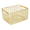 Panier de rangement Rectangular 15, Laiton