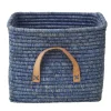 Panier de rangement Rice raffia, Bleu