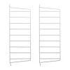 Panneau mural String, Blanc, 50x20 cm, lot de 2