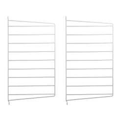 Panneau mural String, Blanc, 50x30 cm, lot de 2