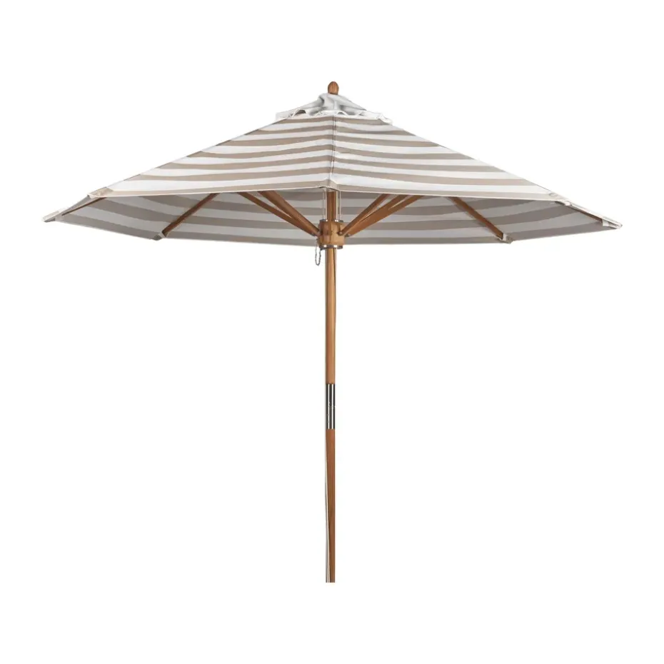Parasol Hisshult Ø270 cm, Beige stripe-teak